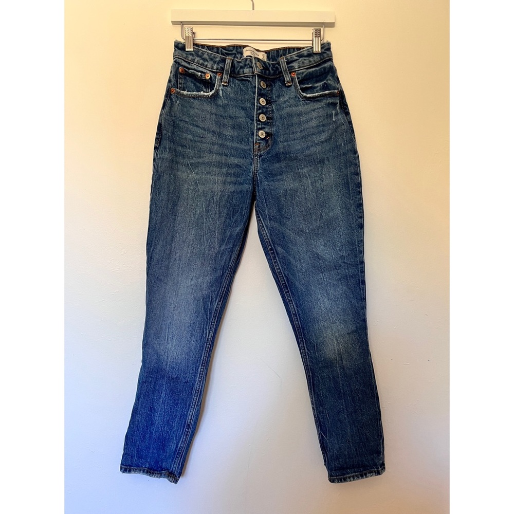 Abercrombie curve love button fly skinny jeans